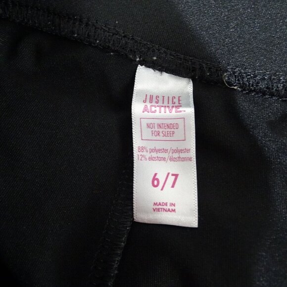 Justice Hoodie and Jogger Outfit Girls Size 6 7 Black Gray Activewear Sportswear - Picture 8 of 10